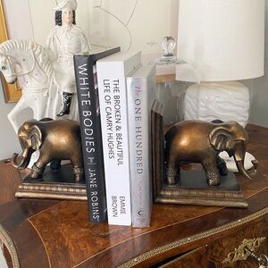Elephant Bookends Chinoiserie Chic